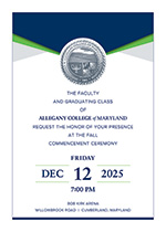 ACM Commencement Fall Invitation for Cumberland Campus