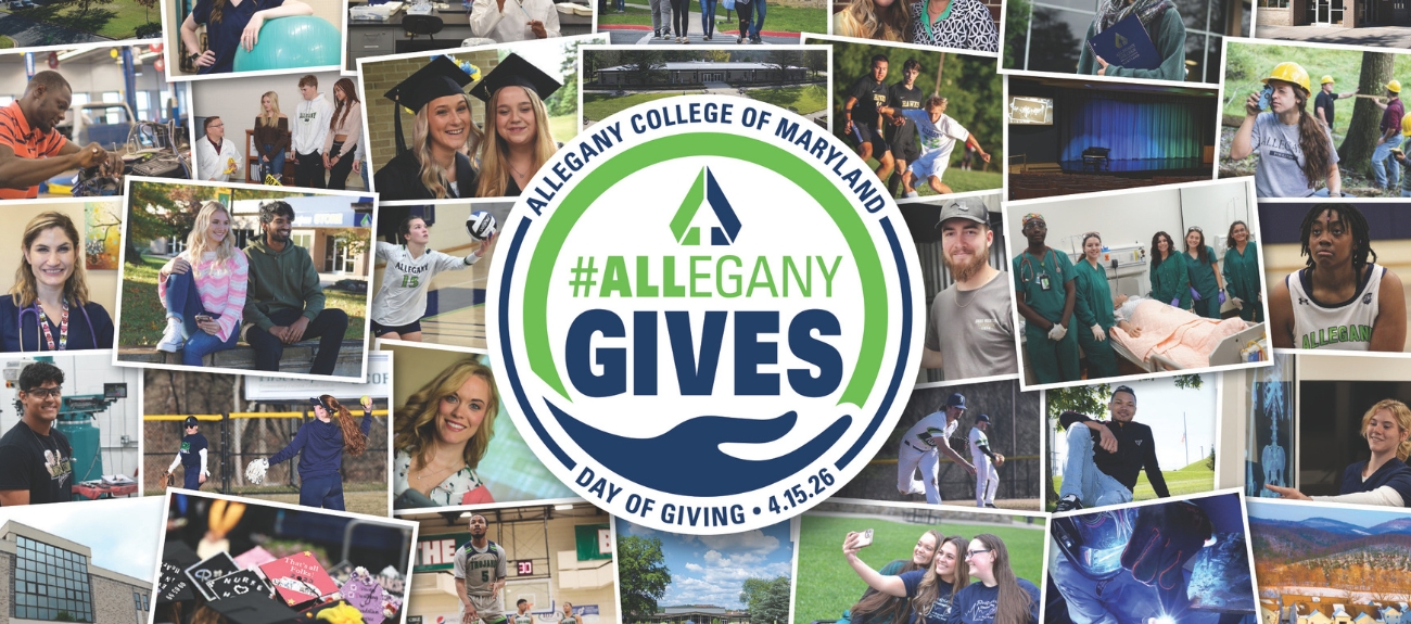 Several Photos of Students with Giving Day Logo