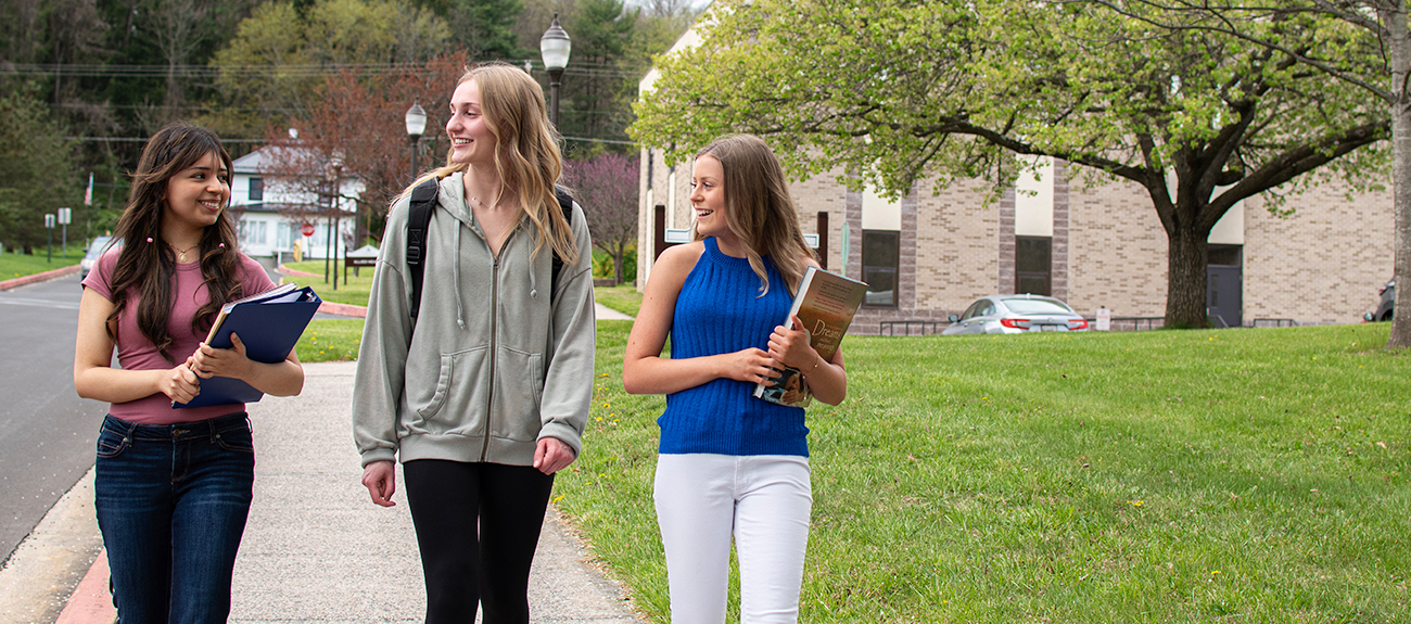 Students walking on Campus