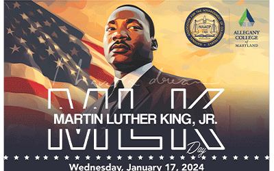 MLK Day of Service flyer with image of Dr. King