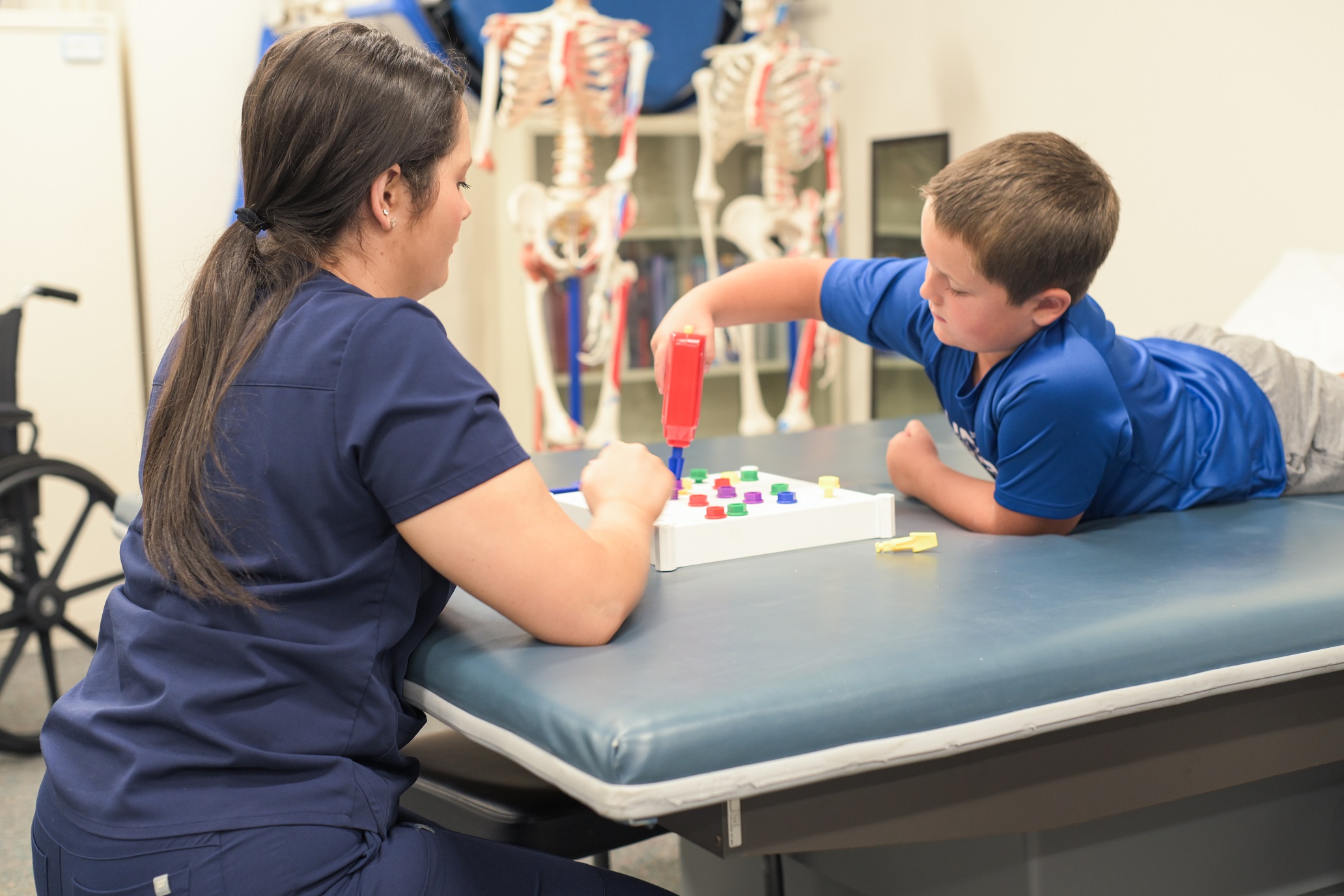 Student working in clinic