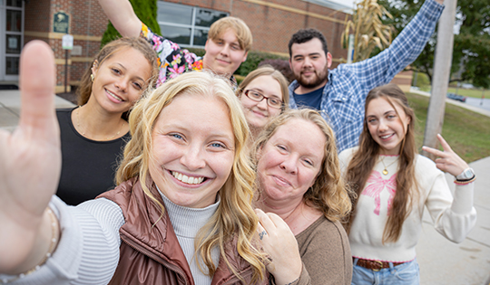 Students taking a Selfie